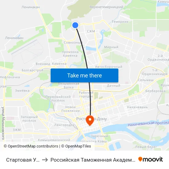 Стартовая Ул. to Российская Таможенная Академия map