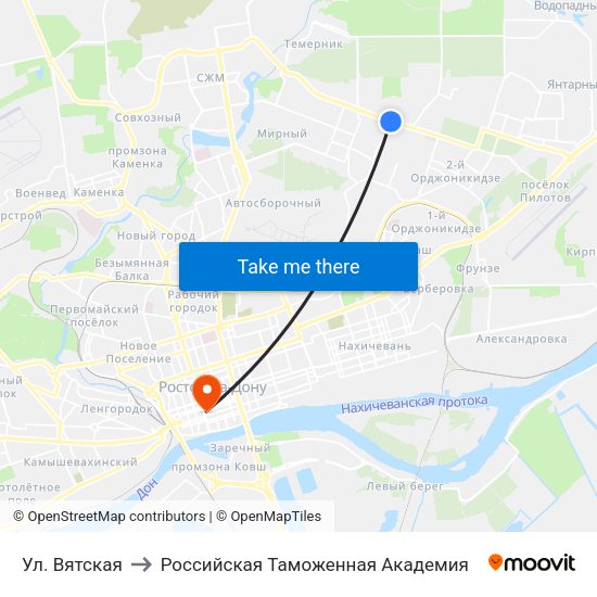 Ул. Вятская to Российская Таможенная Академия map