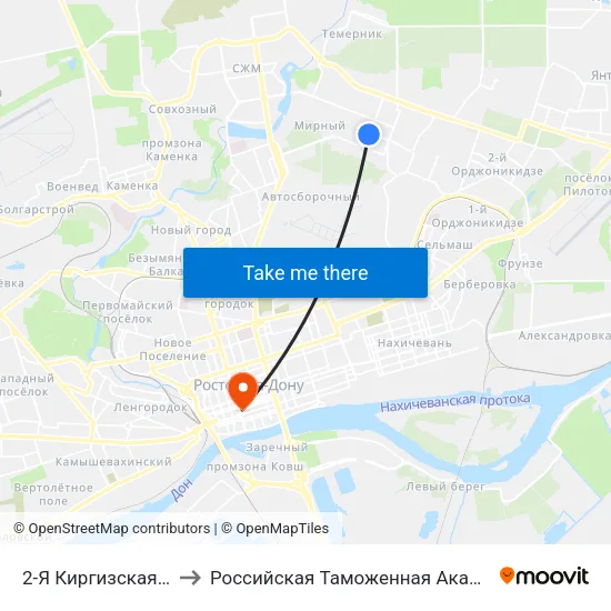2-Я Киргизская Ул. to Российская Таможенная Академия map