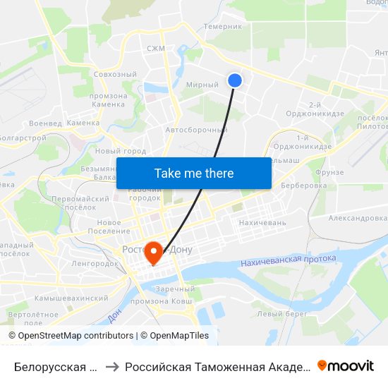 Белорусская Ул. to Российская Таможенная Академия map