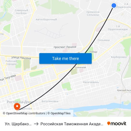 Ул. Щербакова to Российская Таможенная Академия map