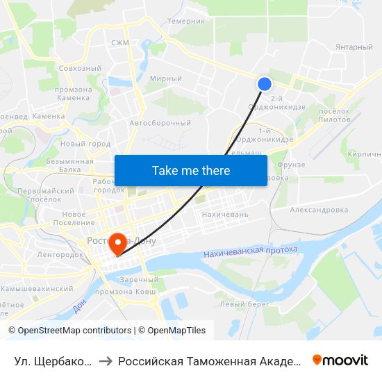 Ул. Щербакова to Российская Таможенная Академия map