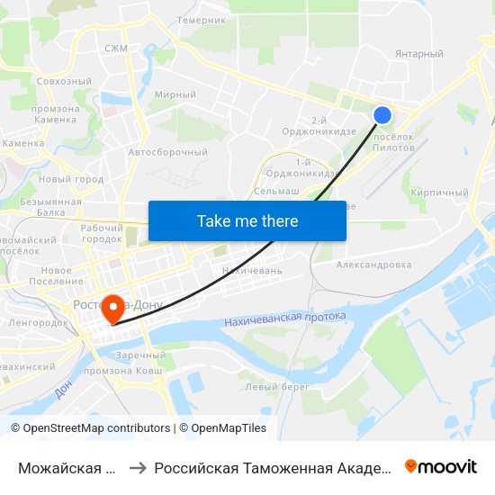 Можайская Ул. to Российская Таможенная Академия map