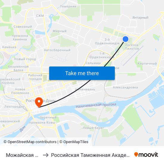 Можайская Ул. to Российская Таможенная Академия map