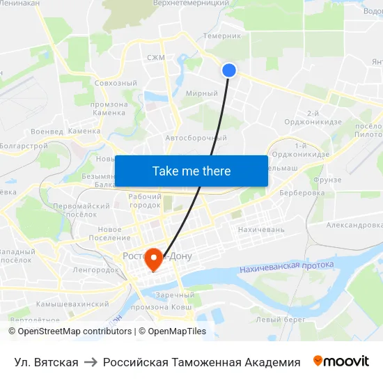 Ул. Вятская to Российская Таможенная Академия map