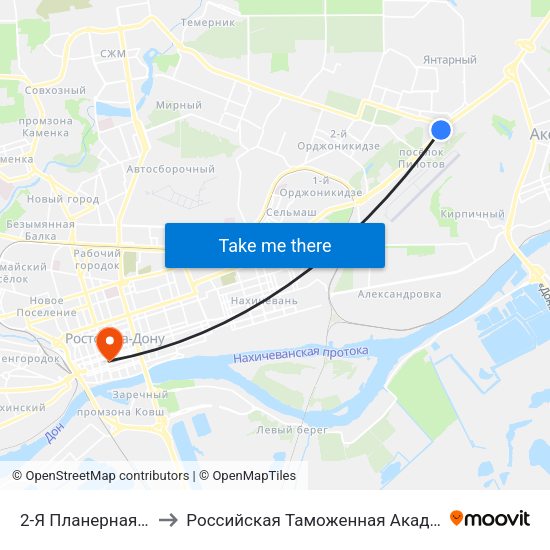 2-Я Планерная Ул. to Российская Таможенная Академия map