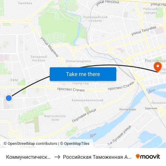 Коммунистический Пр. to Российская Таможенная Академия map