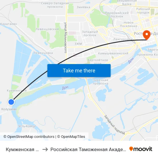 Кумженская Ул. to Российская Таможенная Академия map