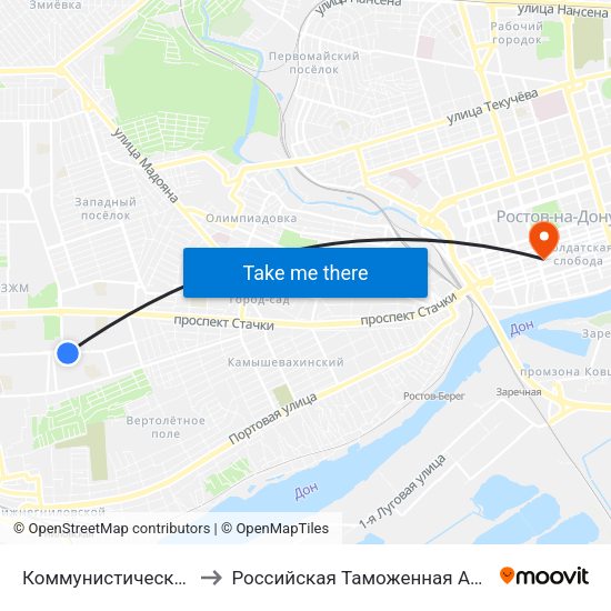 Коммунистический Пр. to Российская Таможенная Академия map
