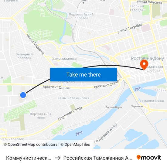 Коммунистический Пр. to Российская Таможенная Академия map
