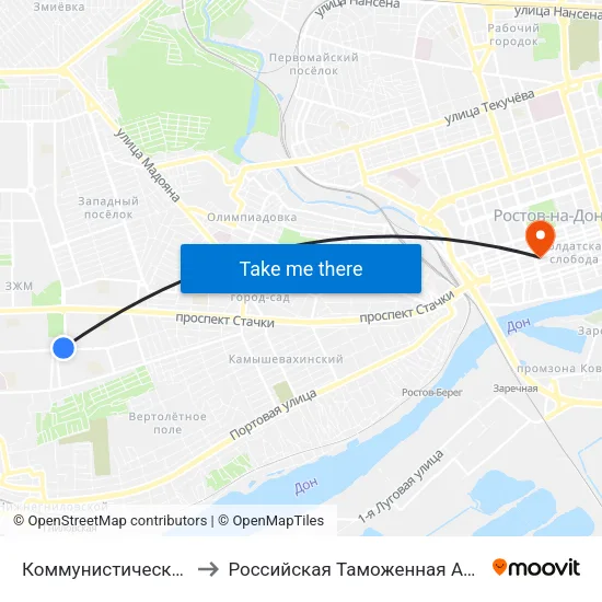 Коммунистический Пр. to Российская Таможенная Академия map