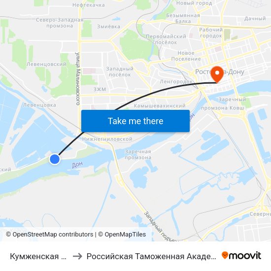 Кумженская Ул. to Российская Таможенная Академия map
