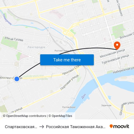 Спартаковская Ул. to Российская Таможенная Академия map