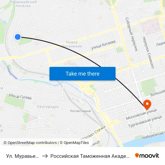 Ул. Муравьева to Российская Таможенная Академия map