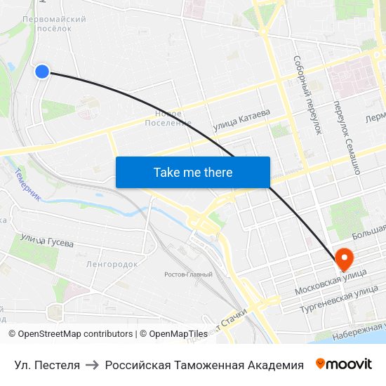 Ул. Пестеля to Российская Таможенная Академия map