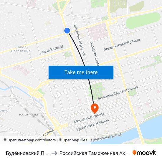 Будённовский Просп. to Российская Таможенная Академия map
