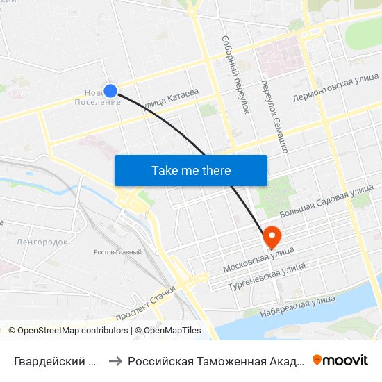 Гвардейский Пер. to Российская Таможенная Академия map