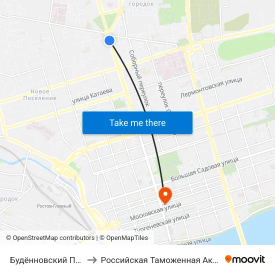 Будённовский Просп. to Российская Таможенная Академия map