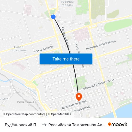 Будённовский Просп. to Российская Таможенная Академия map