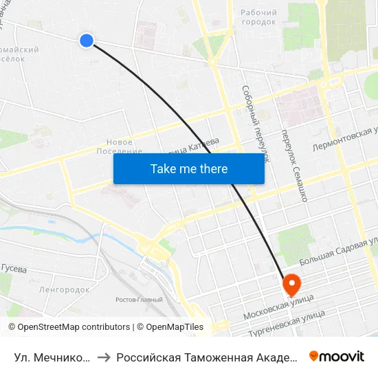 Ул. Мечникова to Российская Таможенная Академия map