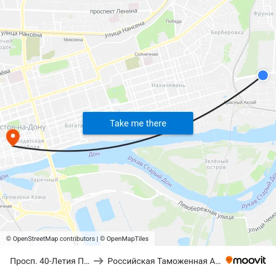 Просп. 40-Летия Победы to Российская Таможенная Академия map