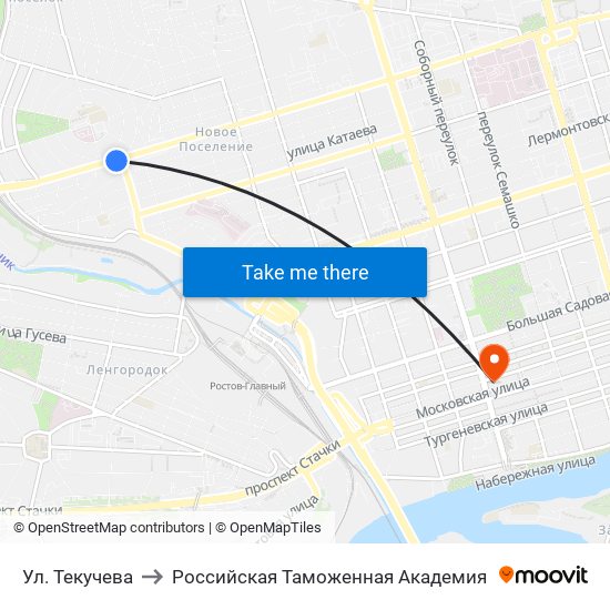 Ул. Текучева to Российская Таможенная Академия map