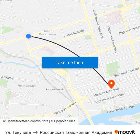 Ул. Текучева to Российская Таможенная Академия map