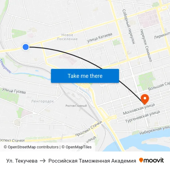 Ул. Текучева to Российская Таможенная Академия map