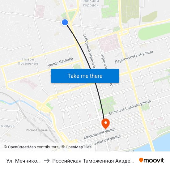 Ул. Мечникова to Российская Таможенная Академия map