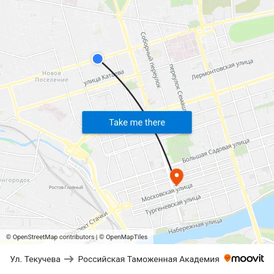 Ул. Текучева to Российская Таможенная Академия map