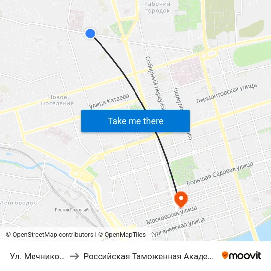 Ул. Мечникова to Российская Таможенная Академия map