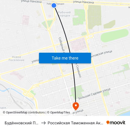 Будённовский Просп. to Российская Таможенная Академия map