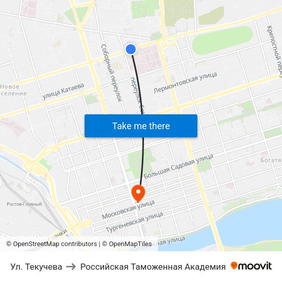 Ул. Текучева to Российская Таможенная Академия map
