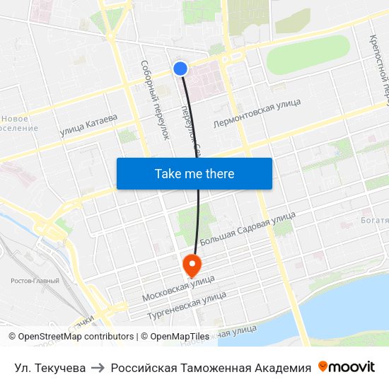 Ул. Текучева to Российская Таможенная Академия map