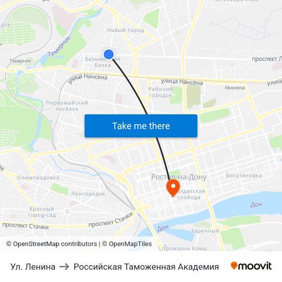 Ул. Ленина to Российская Таможенная Академия map