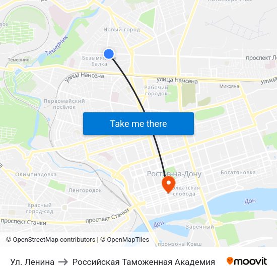 Ул. Ленина to Российская Таможенная Академия map