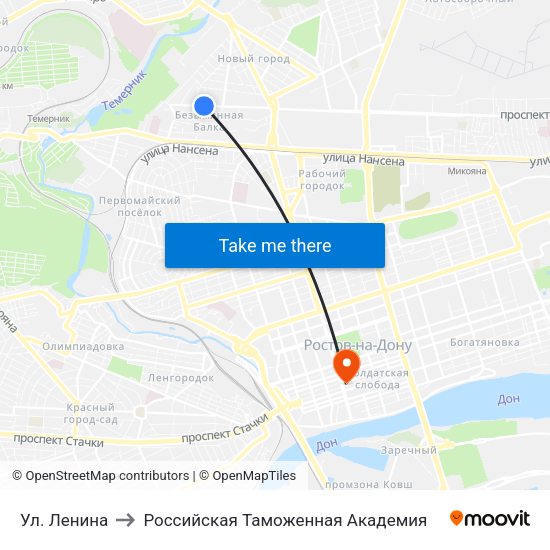 Ул. Ленина to Российская Таможенная Академия map