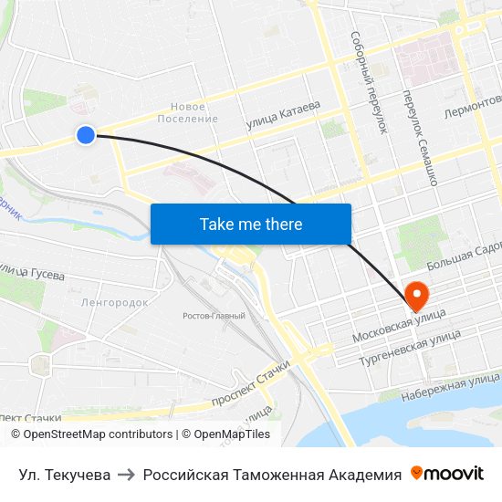 Ул. Текучева to Российская Таможенная Академия map