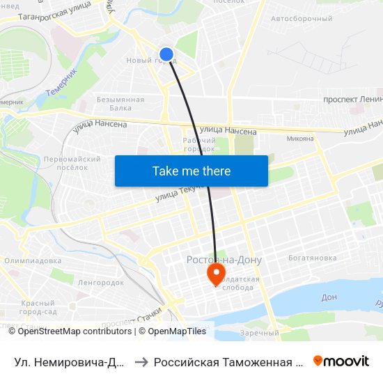 Ул. Немировича-Данченко to Российская Таможенная Академия map