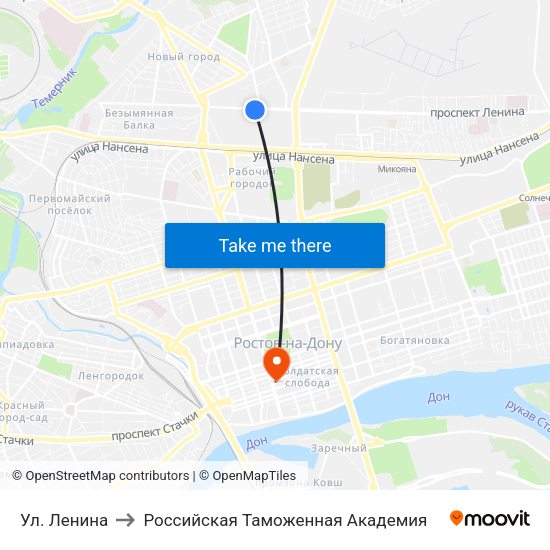 Ул. Ленина to Российская Таможенная Академия map