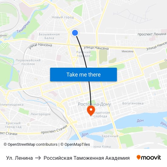 Ул. Ленина to Российская Таможенная Академия map