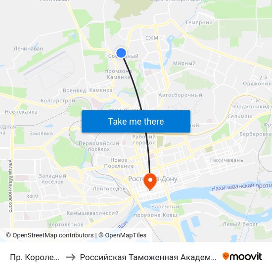Пр. Королева to Российская Таможенная Академия map