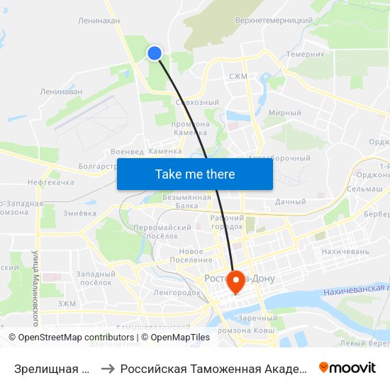 Зрелищная Ул. to Российская Таможенная Академия map