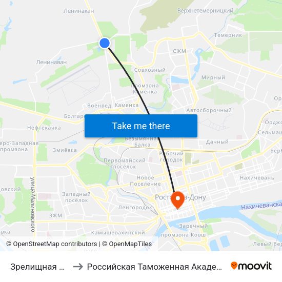Зрелищная Ул. to Российская Таможенная Академия map