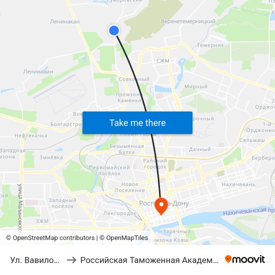 Ул. Вавилова to Российская Таможенная Академия map