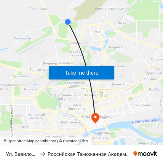 Ул. Вавилова to Российская Таможенная Академия map