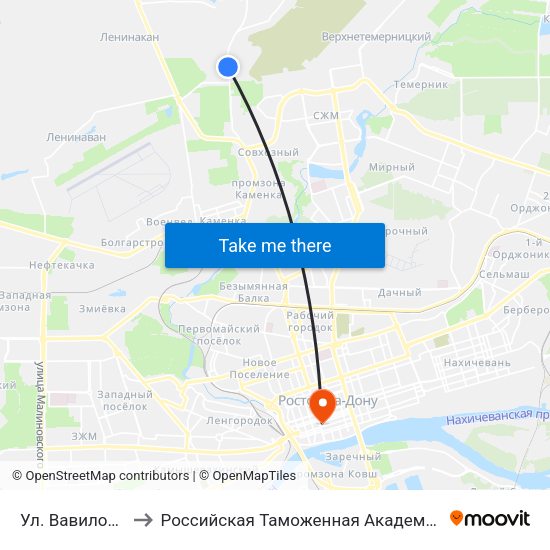 Ул. Вавилова to Российская Таможенная Академия map