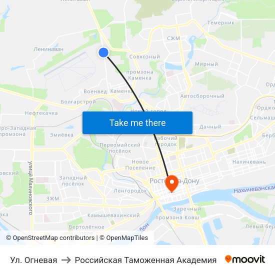 Ул. Огневая to Российская Таможенная Академия map