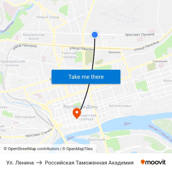 Ул. Ленина to Российская Таможенная Академия map