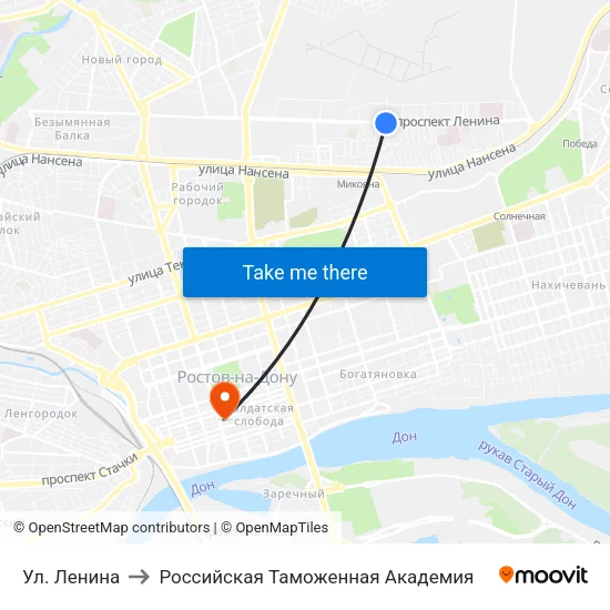Ул. Ленина to Российская Таможенная Академия map